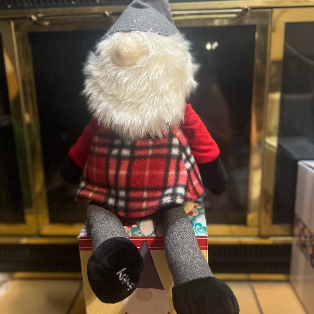 Plaid Gnome Plush Decor